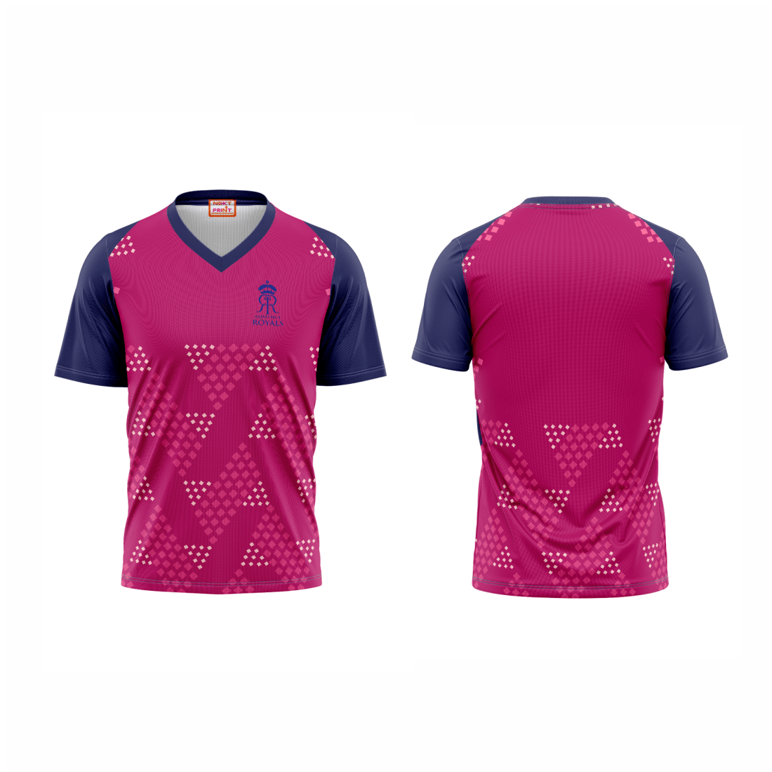 Next Print Ipl Rajasthan Royals Printed V Neck Jersey - Next Print