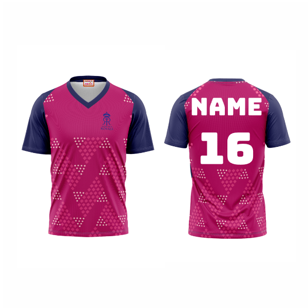 Next Print Ipl Rajasthan Royals Printed V Neck Jersey - Next Print
