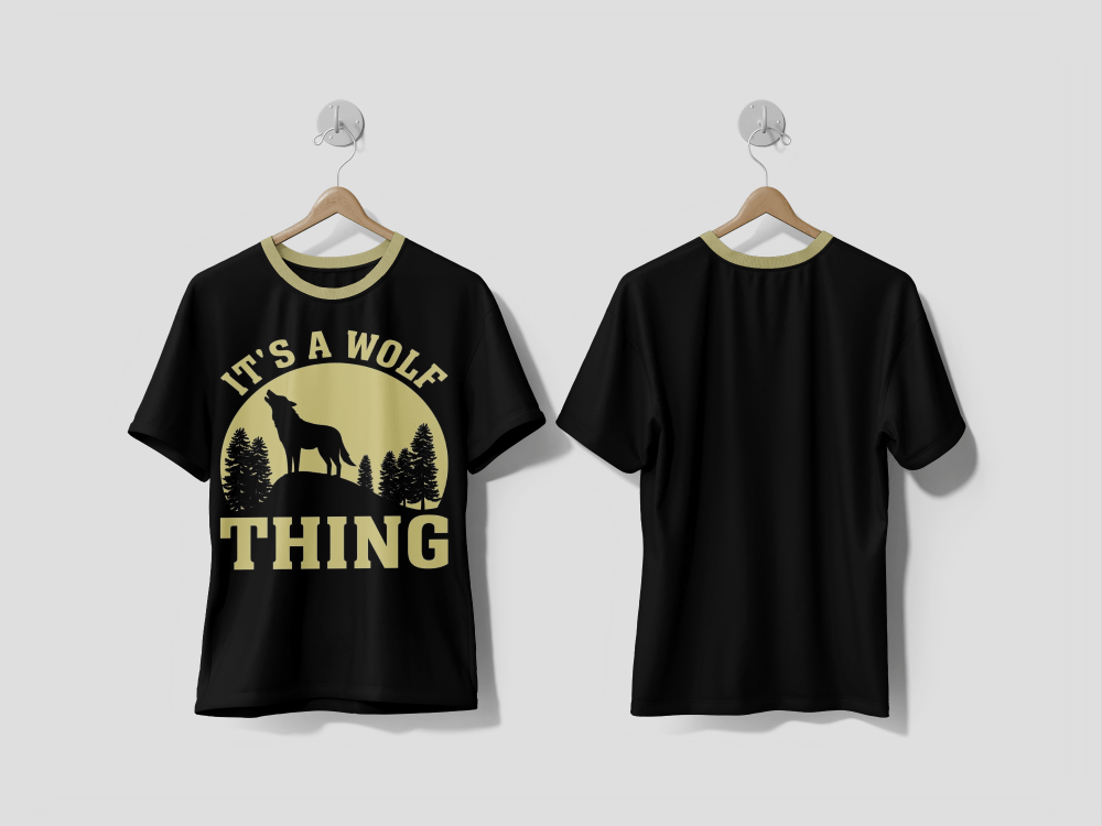 NEXT PRINT It's A Wolf Thing colorful Graphic T-Shirt - Next Print