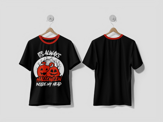 Next Print Its always Halloween inside my head t shirt design for Happy Halloween t shirt Halloween day - Next Print