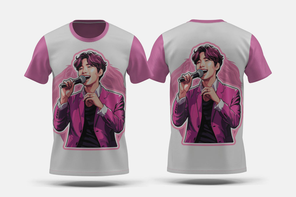 Next Print Jungkook BTS singer on stage performance Printed t-shirt - Next Print