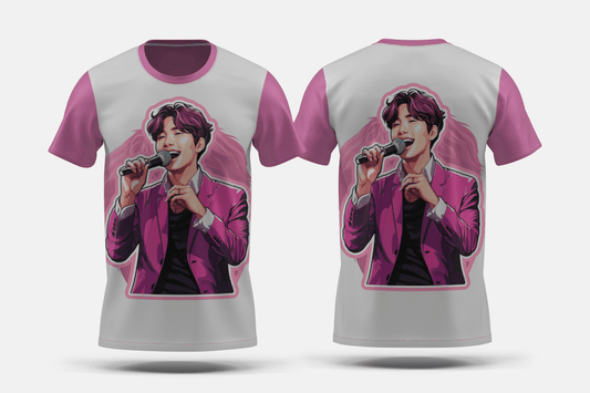 Next Print Jungkook BTS singer on stage performance Printed t-shirt - Next Print