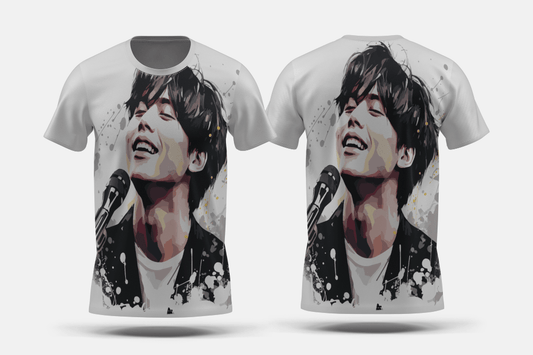 Next Print Jungkook BTS singer performance vector art Printed t-shirt - Next Print