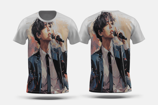 Next Print Jungkook BTS singer performance vector art Printed t-shirt - Next Print