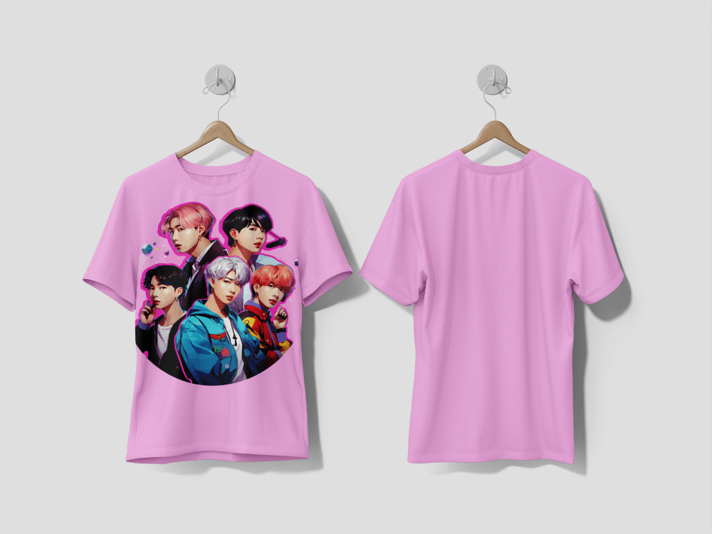 Next Print K - pop cool sticker design vector art Printed t-shirt - Next Print