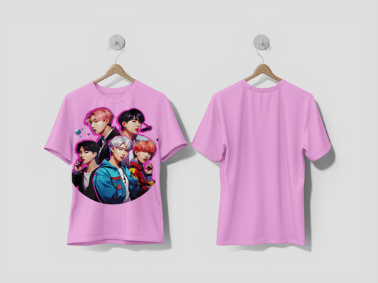 Next Print K - pop cool sticker design vector art Printed t-shirt - Next Print