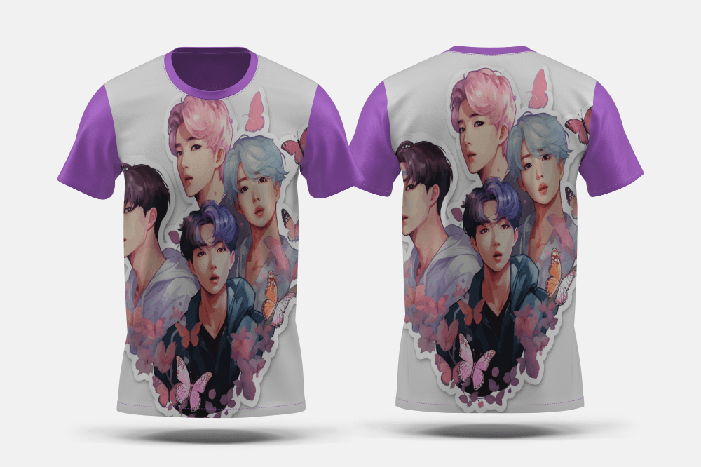 Next Print K - pop cool sticker design vector art Printed t-shirt - Next Print