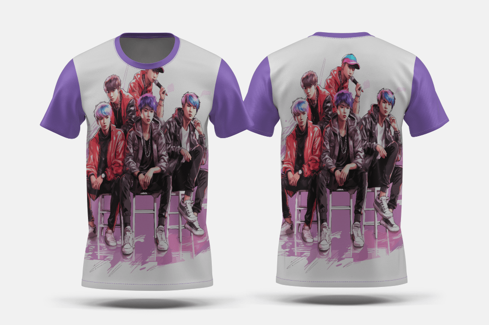 Next Print K - pop cool sticker design vector art Printed t-shirt - Next Print