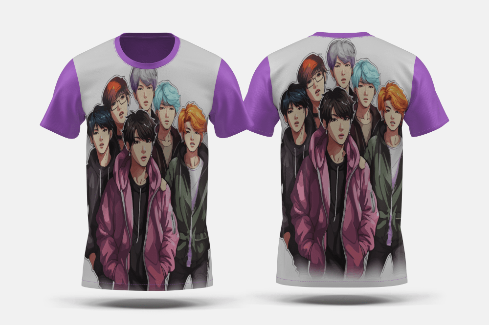 Next Print K - pop cool sticker design vector art Printed t-shirt - Next Print