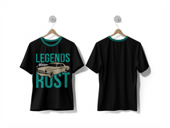 Next Print Legends Never Rust Vintage classic car t-shirt design - Next Print