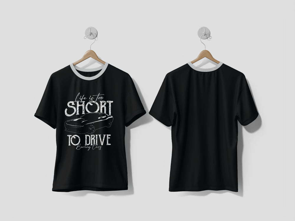 Next Print Life is to short to drive boring classic car T-Shirt design vector graphic design printed t-shirt - Next Print