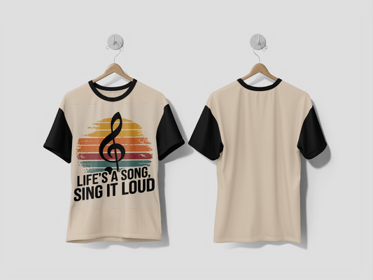 Next Print Life's a Song Sing it Loud Design Printed T-shirts - Next Print