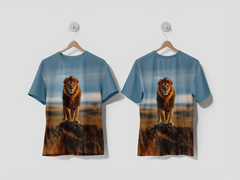 NEXT PRINT Lion pride in dry forest Design printed t-shirt - Next Print