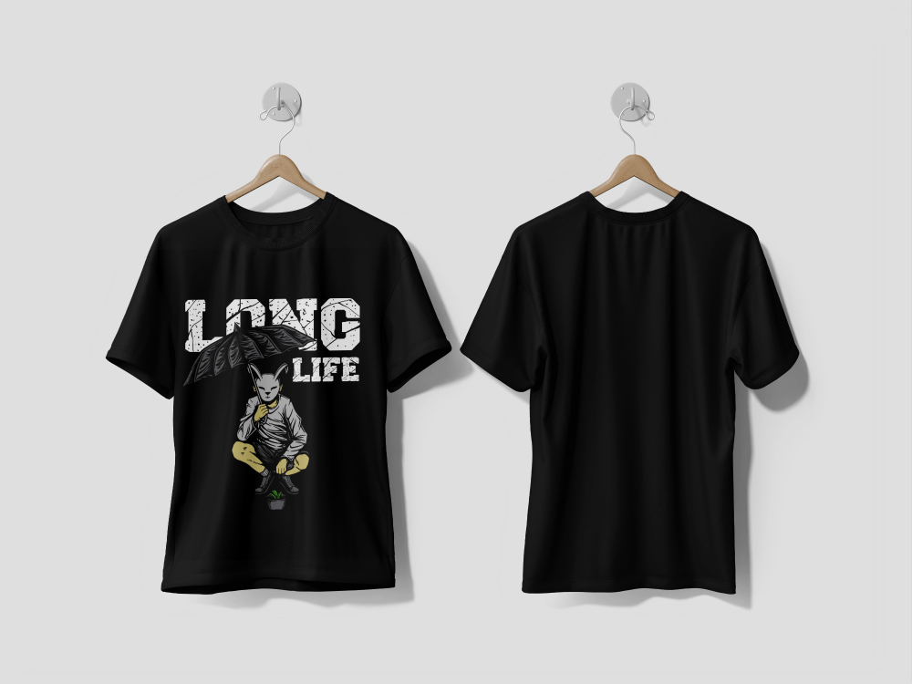 Next Print LONG LIFE ILLUSTRATION DESIGN printed t-shirt - Next Print