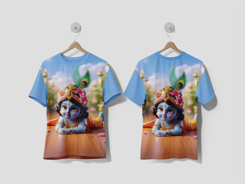 NEXT PRINT Lord Krishna Design printed t-shirt - Next Print