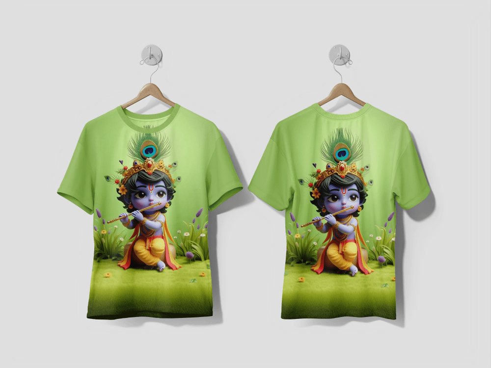 NEXT PRINT Lord Krishna Design printed t-shirt - Next Print