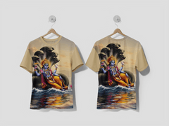 NEXT PRINT Lord Vishnu on Ananta Shesha Design printed t-shirt - Next Print