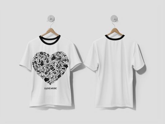 Next Print Love Music Concept design Printed T-shirts - Next Print