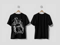 Next Print Music makes me happy lettering music quote Printed t-shirt - Next Print