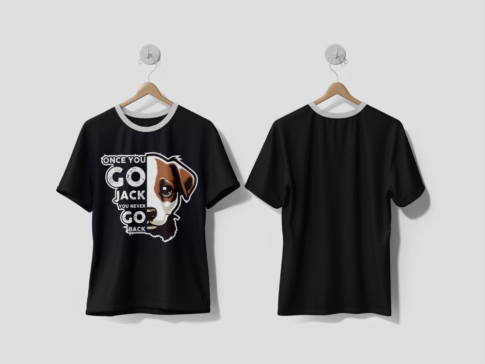 NEXT PRINT Once You Go Jack Russell Terrier Typography T-shirt Design - Next Print