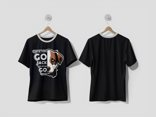 NEXT PRINT Once You Go Jack Russell Terrier Typography T-shirt Design - Next Print