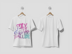 Next Print Only I Can Change My Life Text Made of 3d Vector Design Element printed t-shirt - Next Print