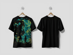 NEXT PRINT Open Fantasy Nights Enchanted Landscapes with Neon Forest Y2K Art and Illustration Animal Designs Printed t-shirt - Next Print