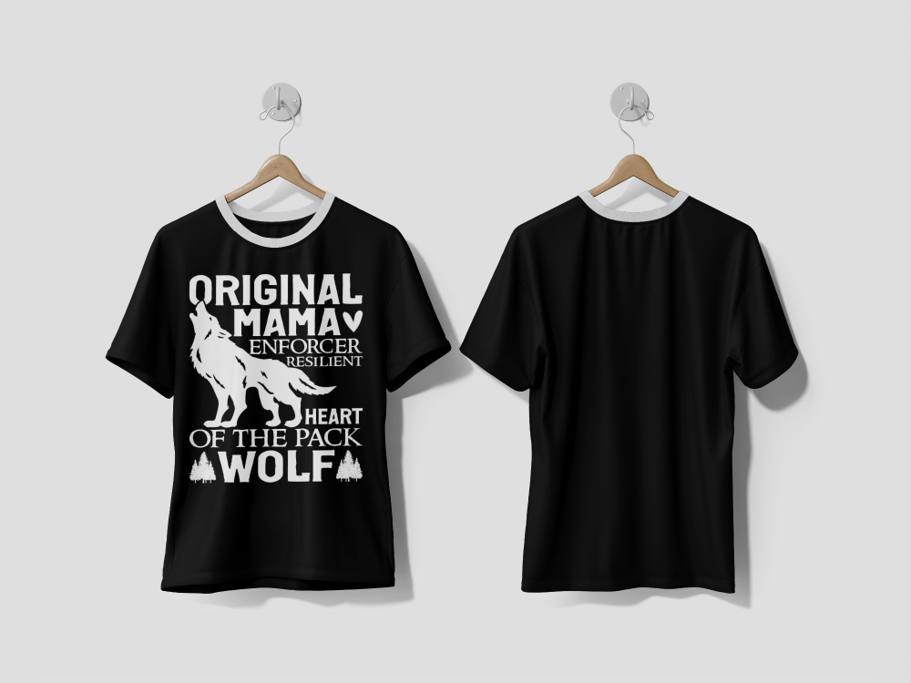 NEXT PRINT Original Mama Enforcer Resilient Heart colorful Graphic T-Shirt design - Next Print