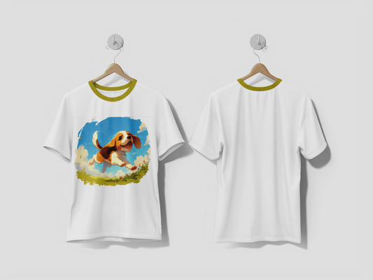 NEXT PRINT Portrait of adorable anime dog design t-shirt - Next Print