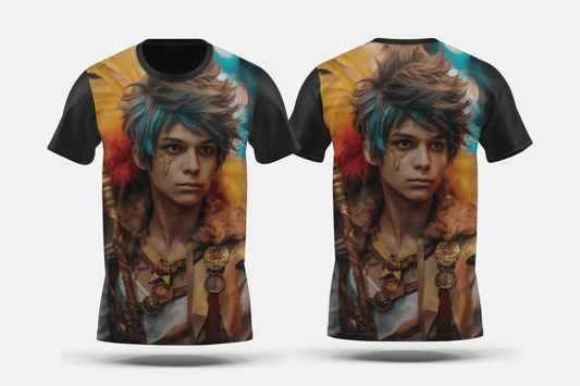Next Print Portrait of cosplay artist dressed up as anime characters Printed t-shirt - Next Print