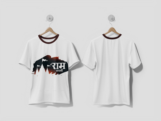 NEXT PRINT Shri ram navami religious background with temple design t-shirt - Next Print