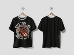 Next Print Skull kind of music vector Printed t-shirt - Next Print