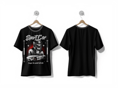 Next Print Skull with sport car brutalism design t-shirt - Next Print