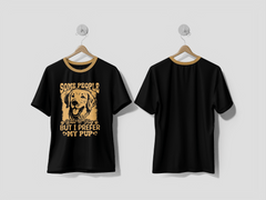 NEXT PRINT Some People Want A Hug But I Prefer My Pup colorful Graphic T-Shirt Golden Retriever T-Shirt Design - Next Print