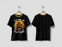 NEXT PRINT Stay home and play game Gaming T-Shirt Design - Next Print