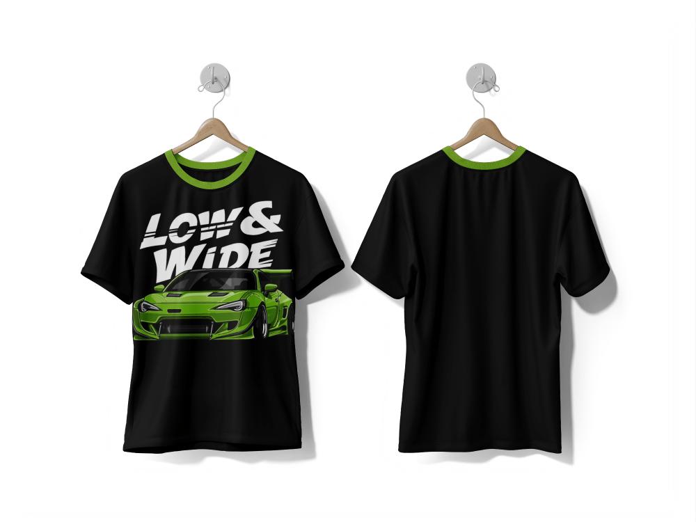Next Print T-shirt design on a Japanese high performance car illustration design printed t-shirt - Next Print