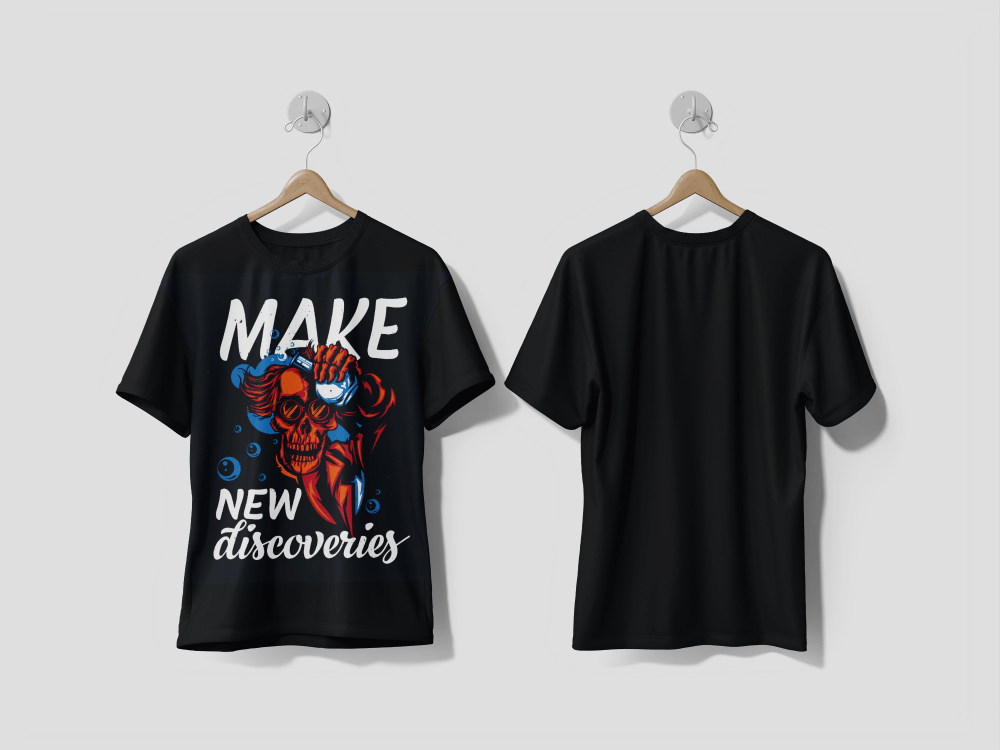 Next Print T-shirt or poster design with illustraion of skeleton professor printed t-shirt - Next Print