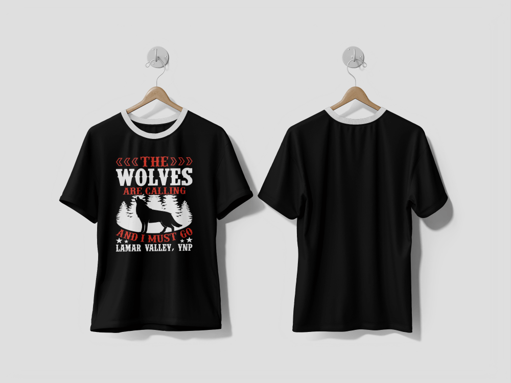 NEXT PRINT The Wolves Are Calling And I Must Go colorful Graphic T-Shirt Design - Next Print