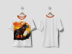NEXT PRINT There is a wolf standing in the middle of a field design t-shirt - Next Print
