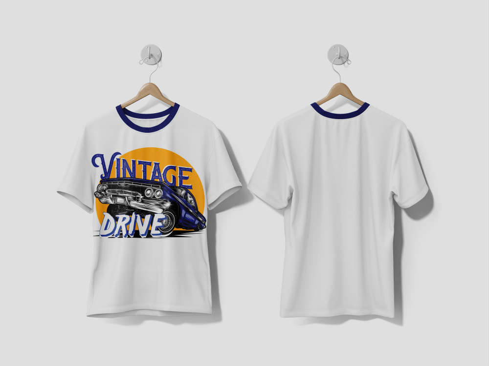 Next Print Vintage drive retro t shirt design - Next Print