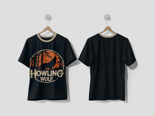 NEXT PRINT Vintage grunge logo of howling wolf for t shirt design - Next Print