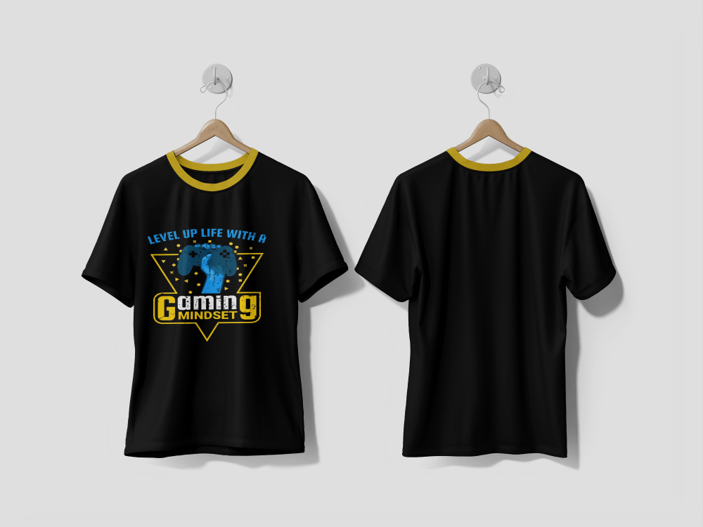 NEXT PRINT Vintage typography gaming t shirt design with creative motivation quote and vector shape design t shirt - Next Print