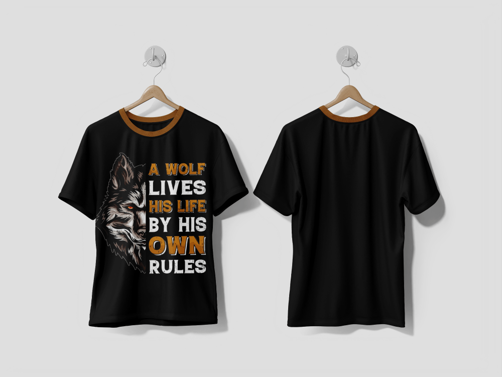 NEXT PRINT Wolf t-shirt design Printed t-shirt - Next Print