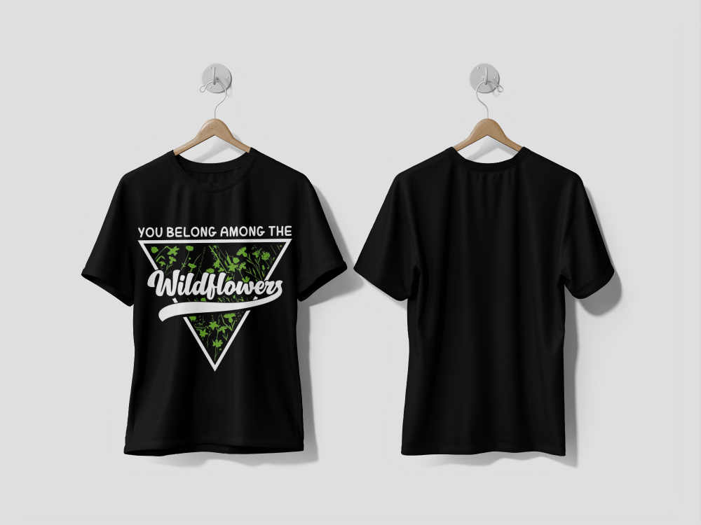 Next Print You Belong Among The Wildflowers T-shirt Design Floral Design For Sublimation Printing Printed T-shirt - Next Print