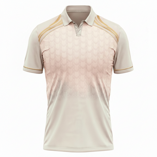 Next Print Cream Gold Custom Cricket Jersey – Personalized Name Number Team Jersey | Premium Sublimation Sports Wear India