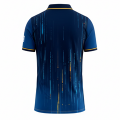 NextPrint RCB Blue Digital Lines Jersey – Premium Player Version Cricket T-Shirt