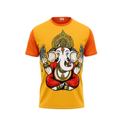 Next Print Ganesha Printed Tshirt Orange Colour Design 42