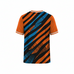 Next print Custom Team Jersey Orange Blue Pattern | Premium Sportswear India