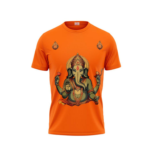 Next Print Ganesha Printed Tshirt Orange Colour Design 45