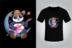 Next Print panda in space t shirt design